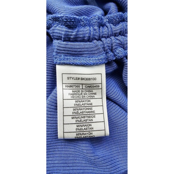 BB Dakota Steve Madden Sleeveless Bodycon Dress Women's Large Blue Side Ruched - Picture 4 of 4